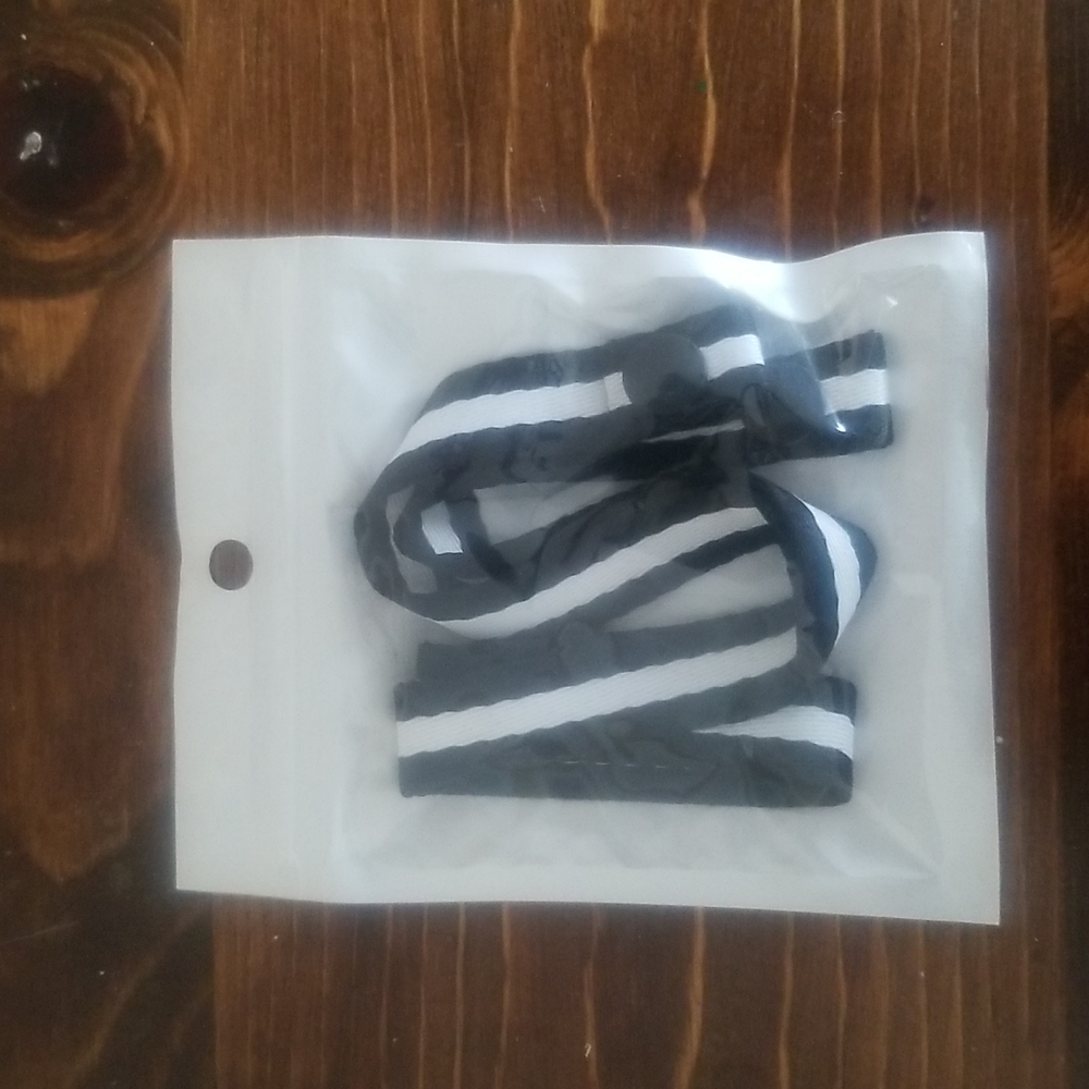 Hygiene Hero mask lanyard: ADD ON ITEM: $5 when bundled, NWT, black/white